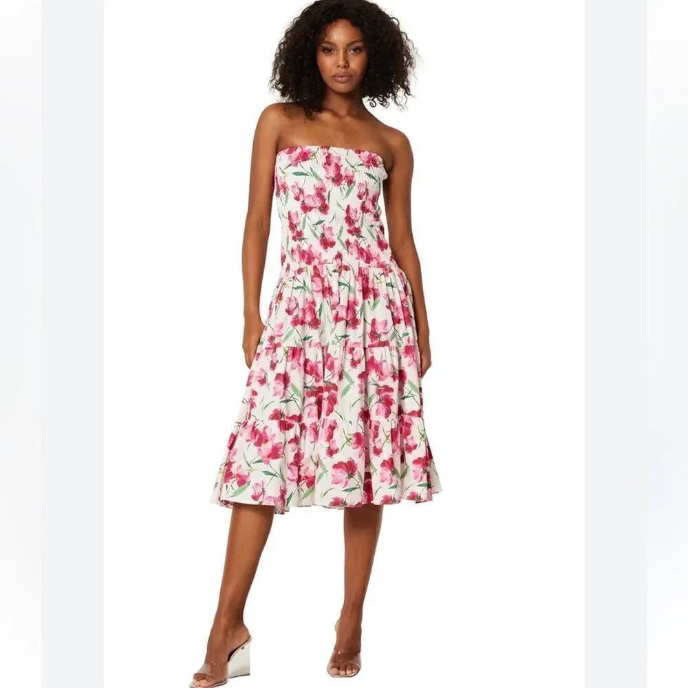 MISA LOS ANGELES convertible dress in fuschia floral Small $ 330